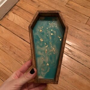 Witchy Wood Coffin Jewelry Tray